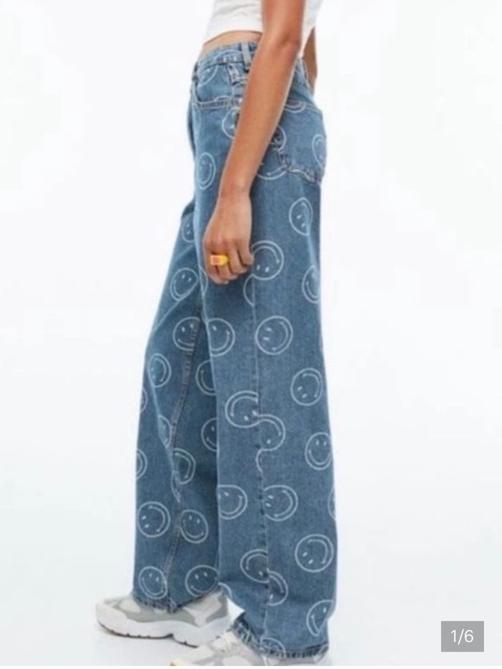 H&M Smiley x H&M Light Blue Denim Jeans EUC
